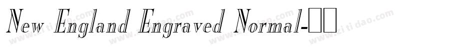 New England Engraved Normal字体转换